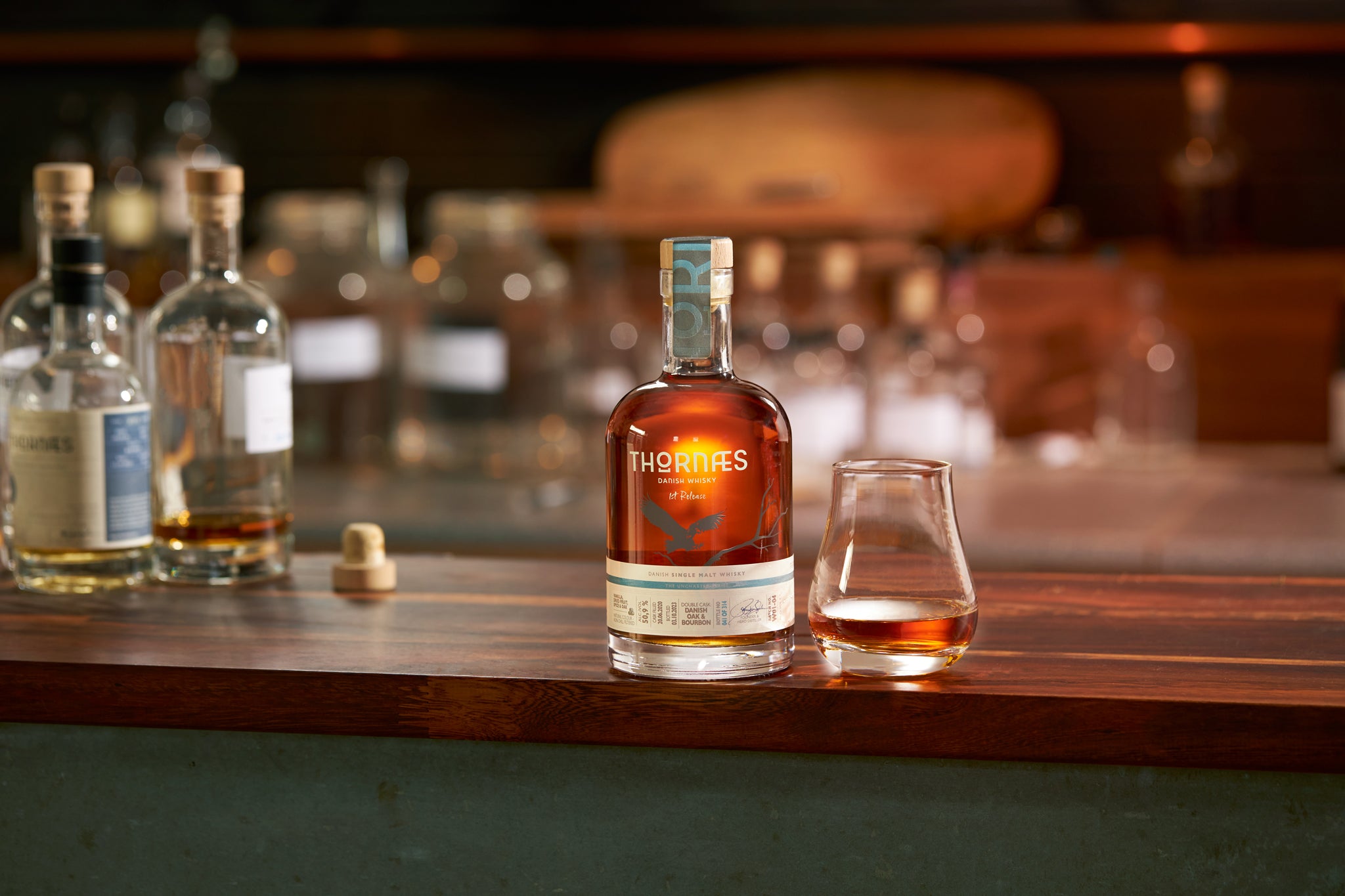 PRESSEMEDDELELSE 4. juni 2024: De første udgivelser af Thornæs Danish Whisky scorer højt ved årets IWSC 2024 i London
