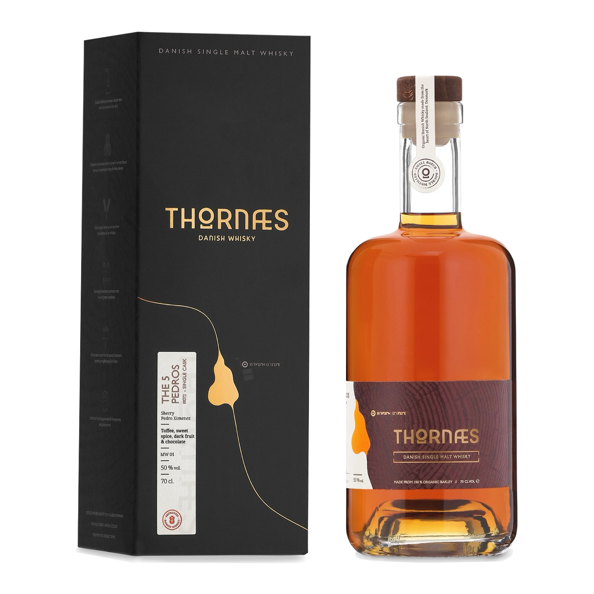 NYHED! Thornæs Danish Whisky: The 5 Pedros - Single Cask #072
